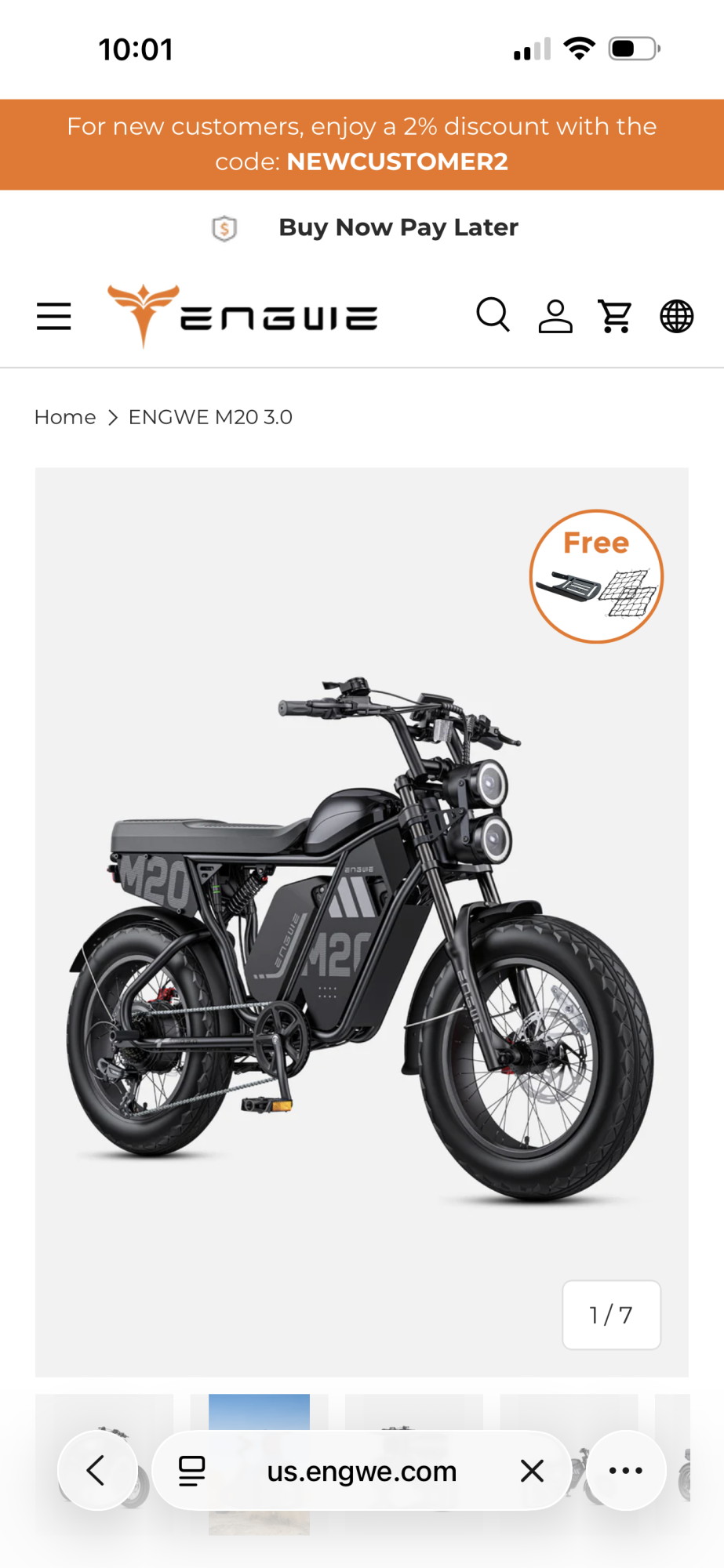 2026 Engwe M20 3.0 Black