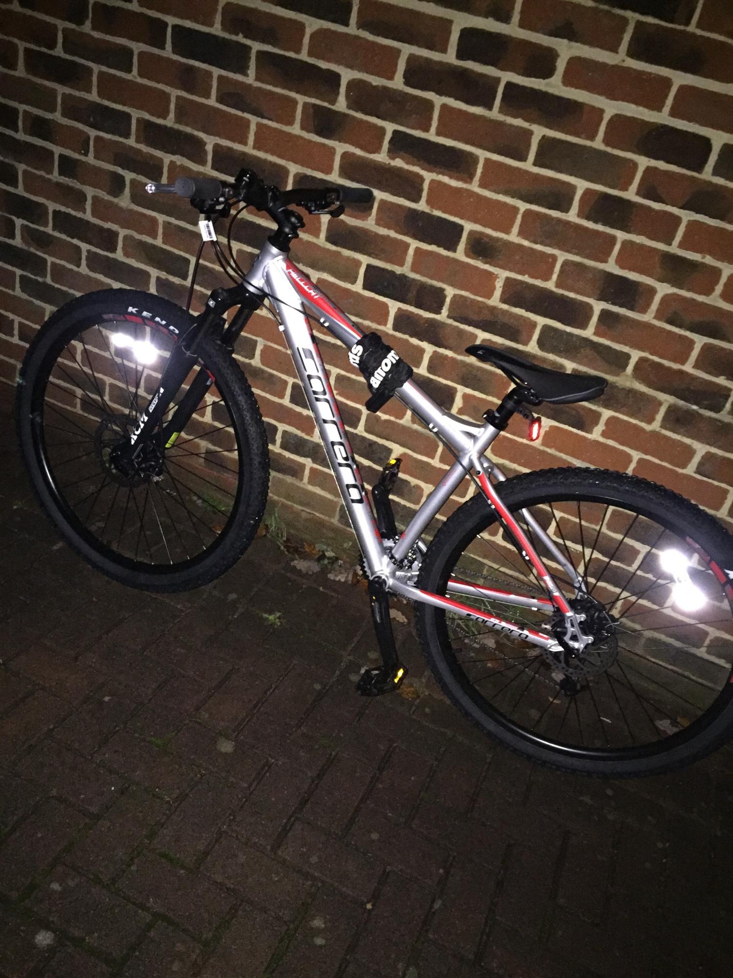 2017 Carrera bicycles Hellcat Silver or Gray and Red