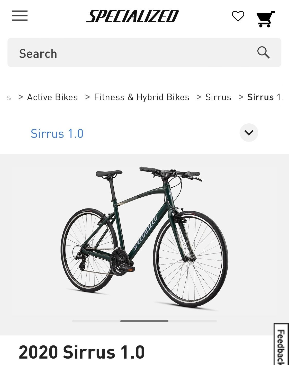 2020 Specialized Sirrus 1.0 Green