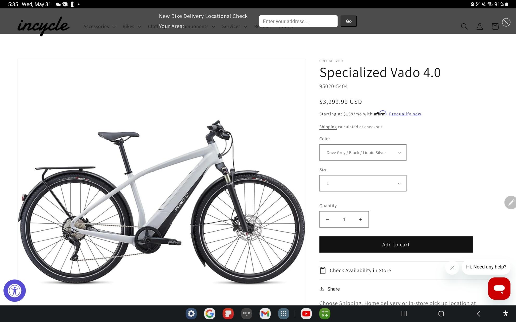 2023 Specialized VADO 4,0 White