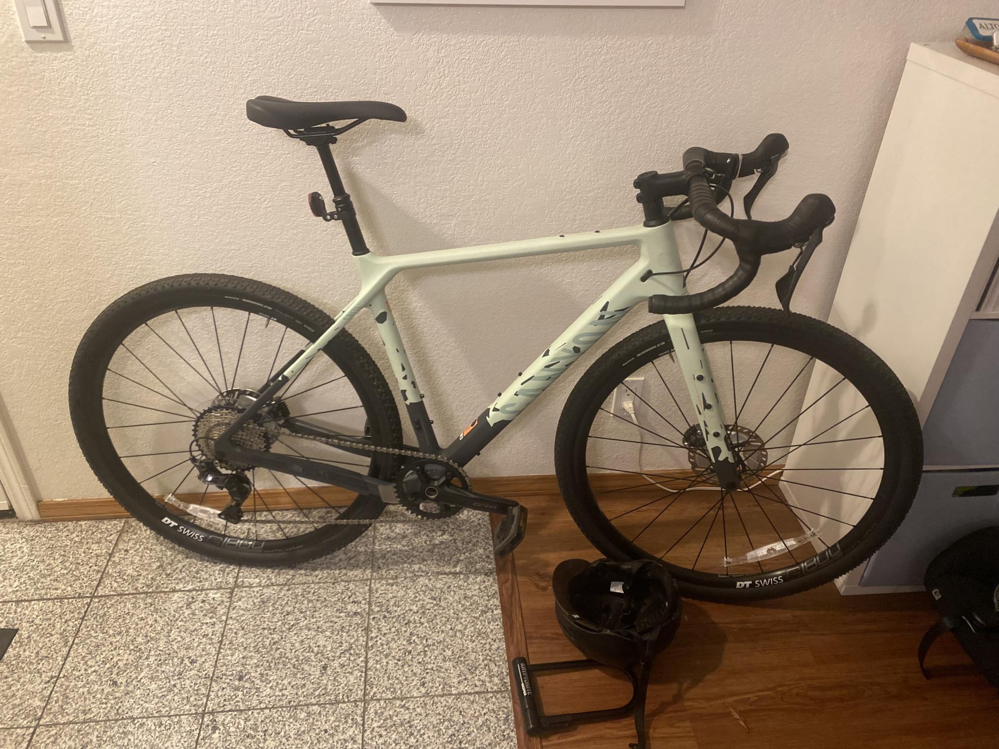 2023 Canyon bicycles Grizl CF SL 7 1BY Green and Silver, gray or bare metal