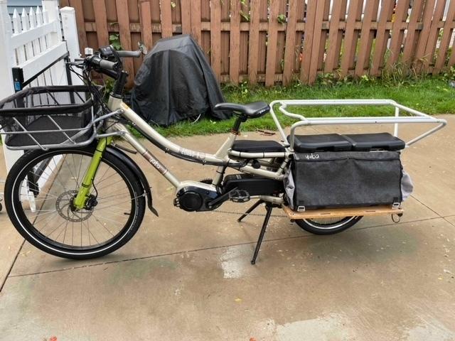 Yuba Spicy Curry cargo bike (rear storage) Green and Yellow or Gold