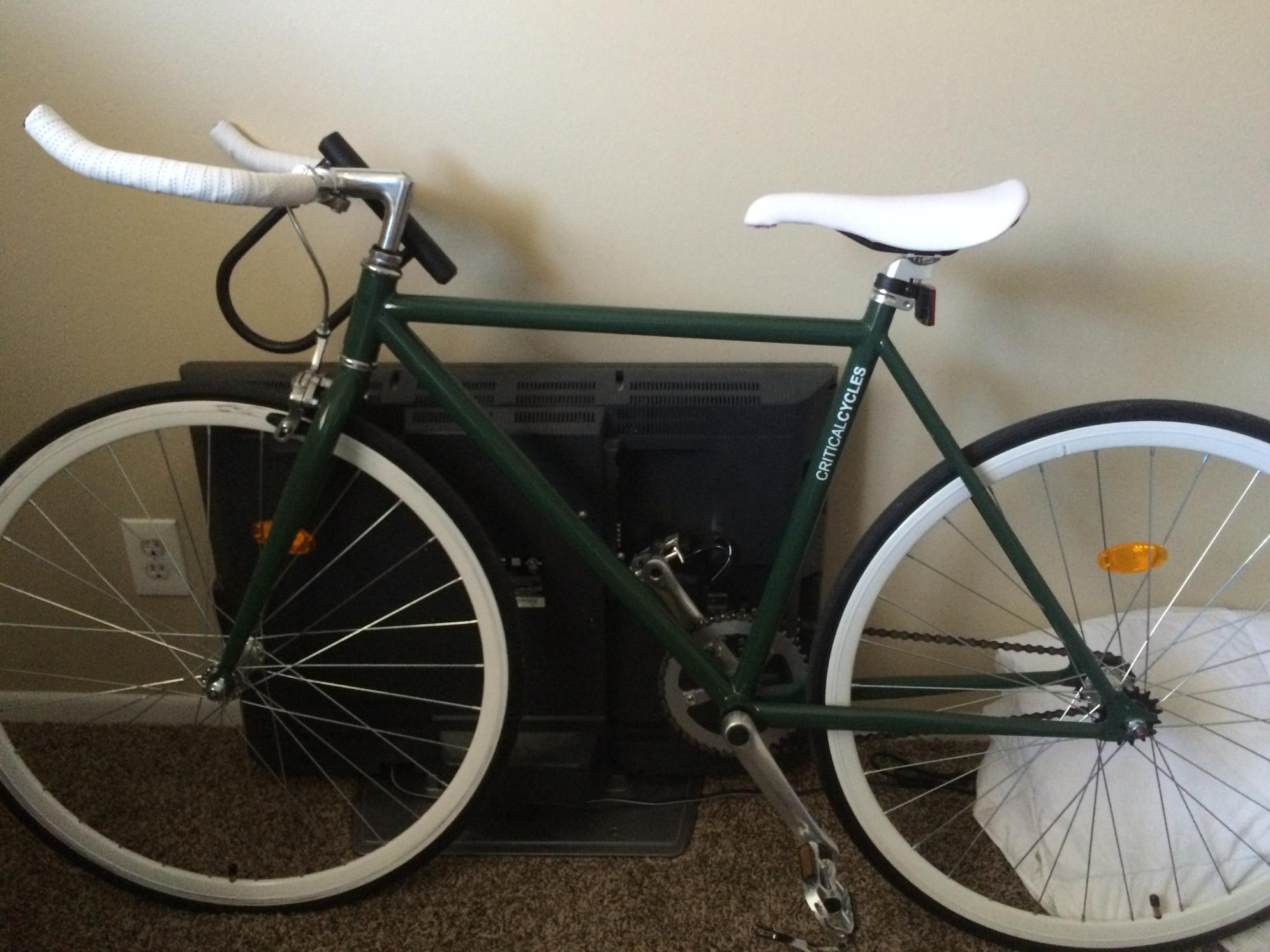 2014 Critical Cycles Fixie (flip flop hub to single speed)  Green