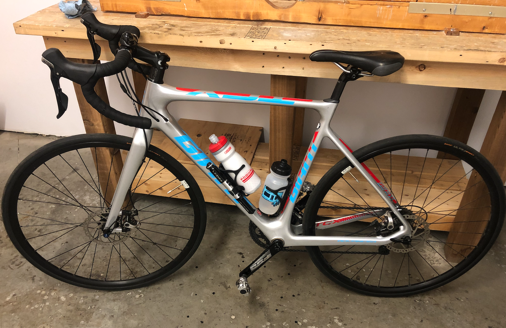 2016 Giant TCX Silver, gray or bare metal