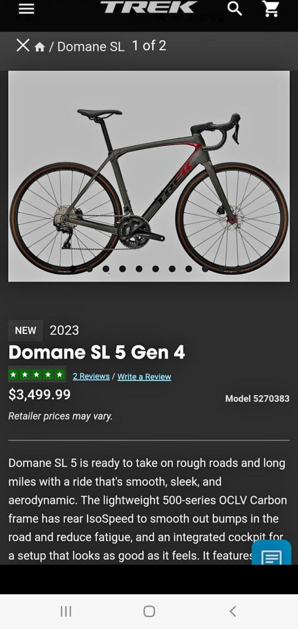 2023 Trek domane Black
