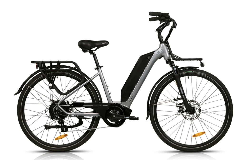 2020 iGo Electric Bikes Elite II Silver, gray or bare metal