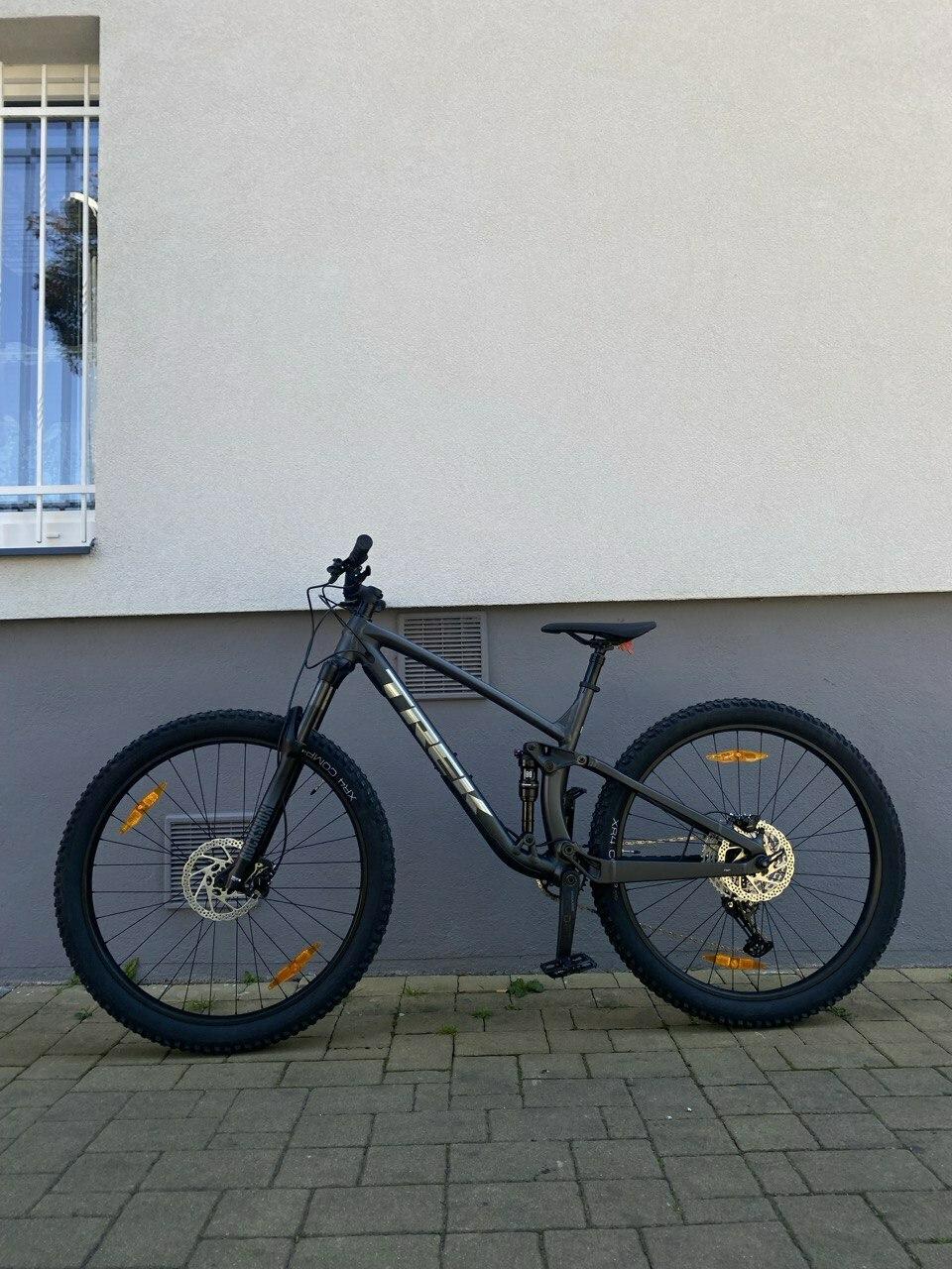 2023 Trek Silver, gray or bare metal and Black