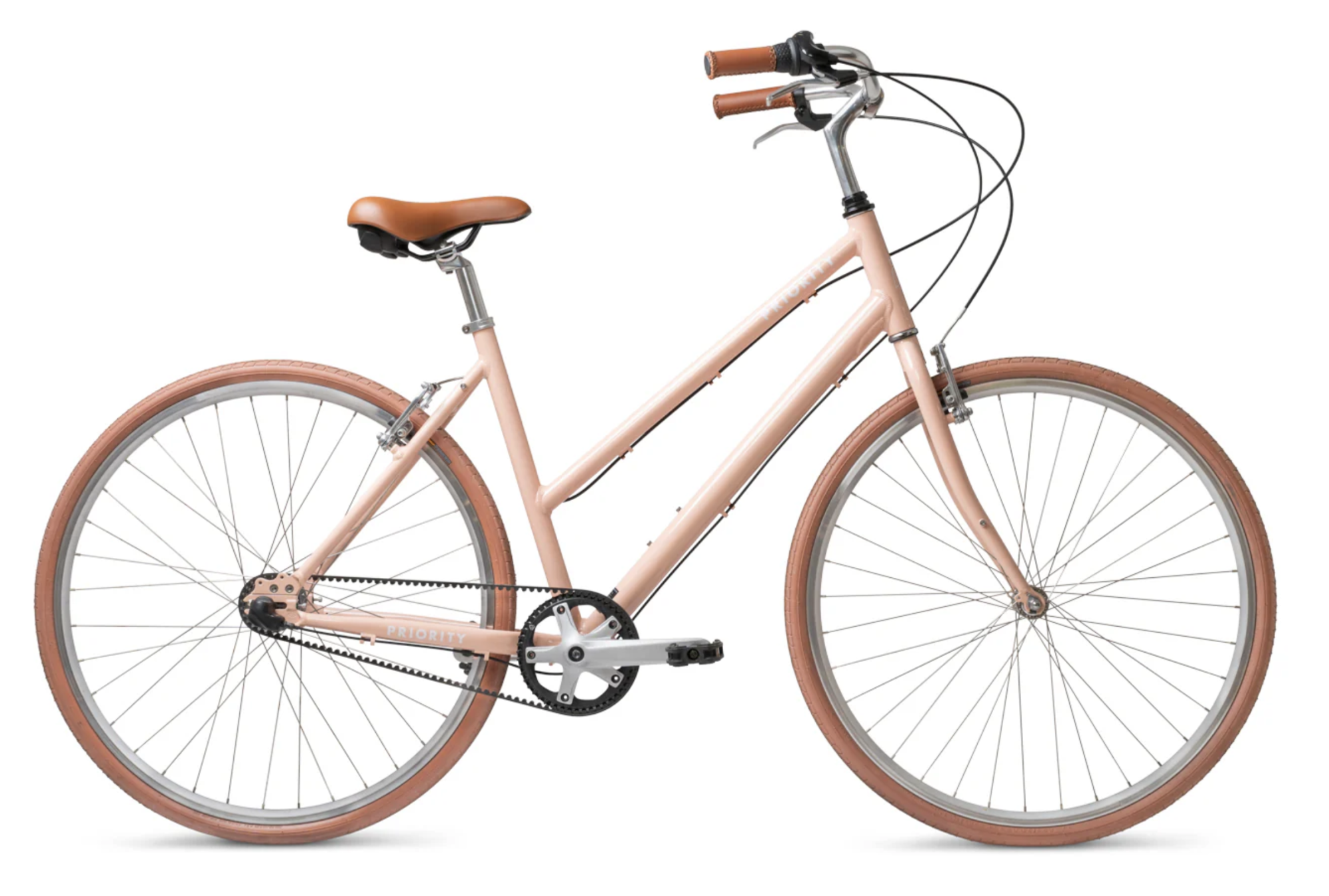 2024 Priority Bicycles Classic Plus Pink and Brown