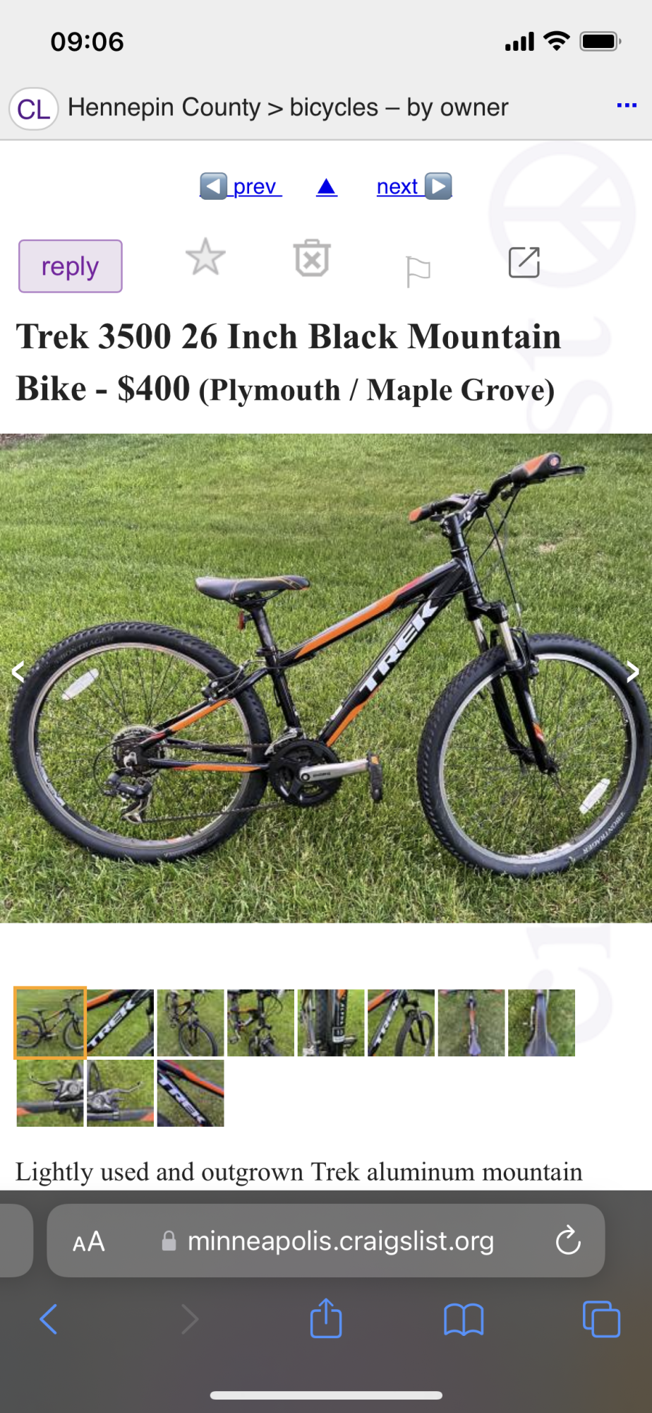 2016 Trek 3500 Orange