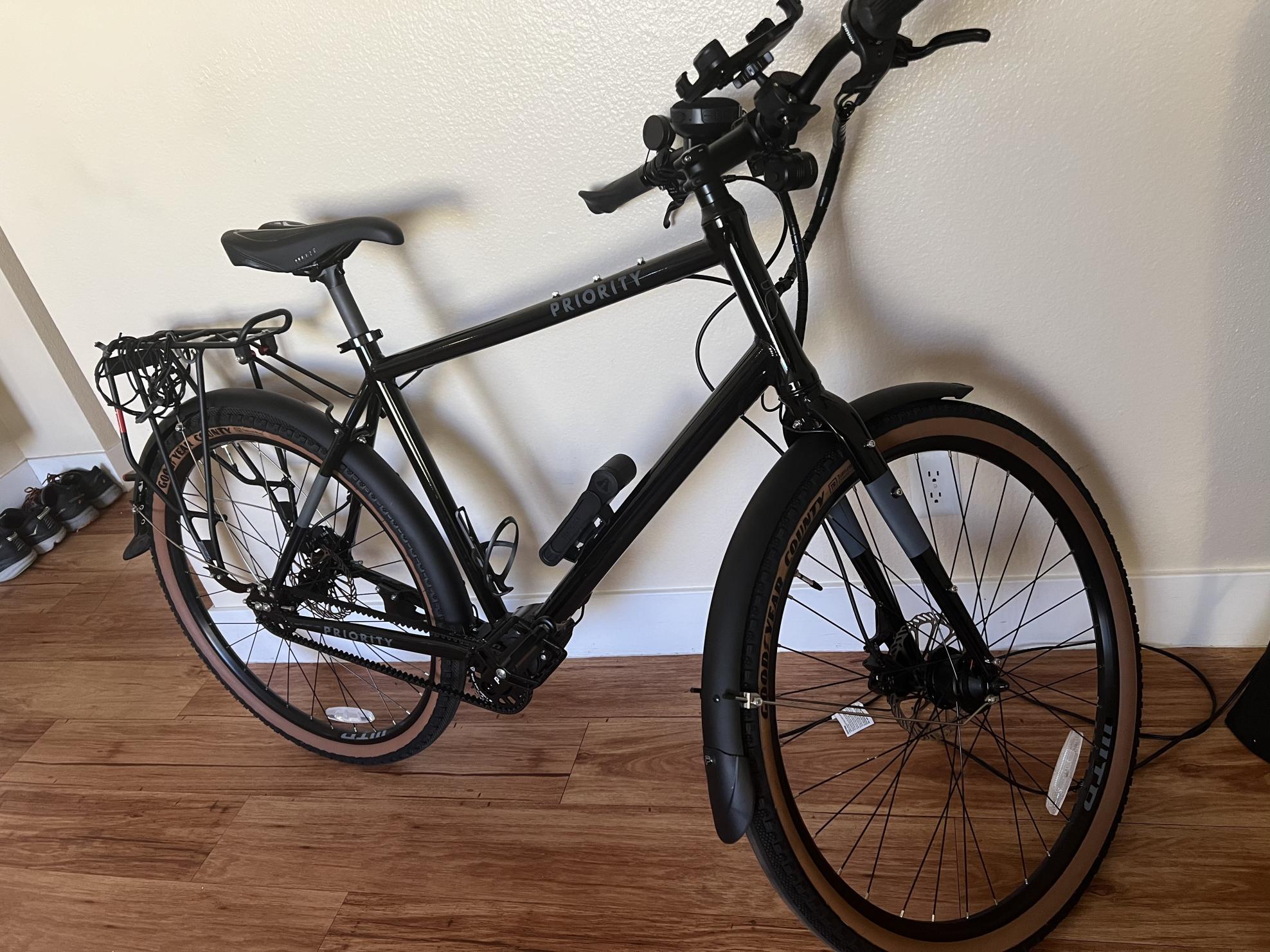 2023 Priority Bicycles Ultralight 6061 T6 Aluminum Black