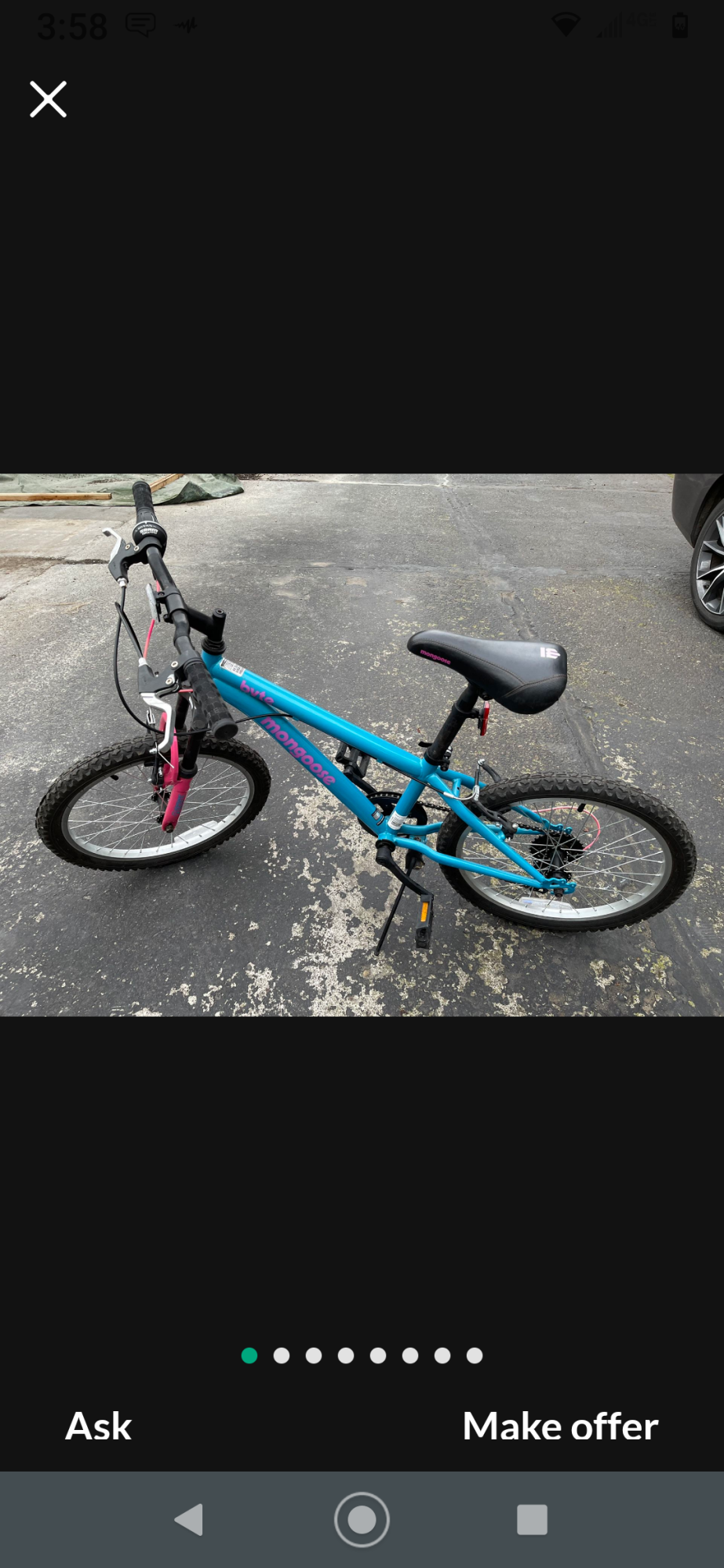 Mongoose Pacific Cycle BYTE Blue and Pink