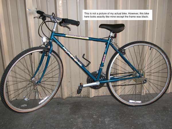 Picture of a similar bike (mine was black)