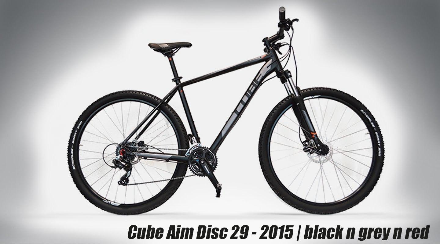 2015 Cube Cube Aim 27.5 16in Black n Grey n Red Black and Red