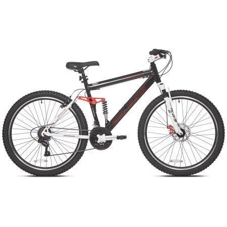 Genesis Mountain bicycle (Full suspension); V2100 Black, White, and Red
