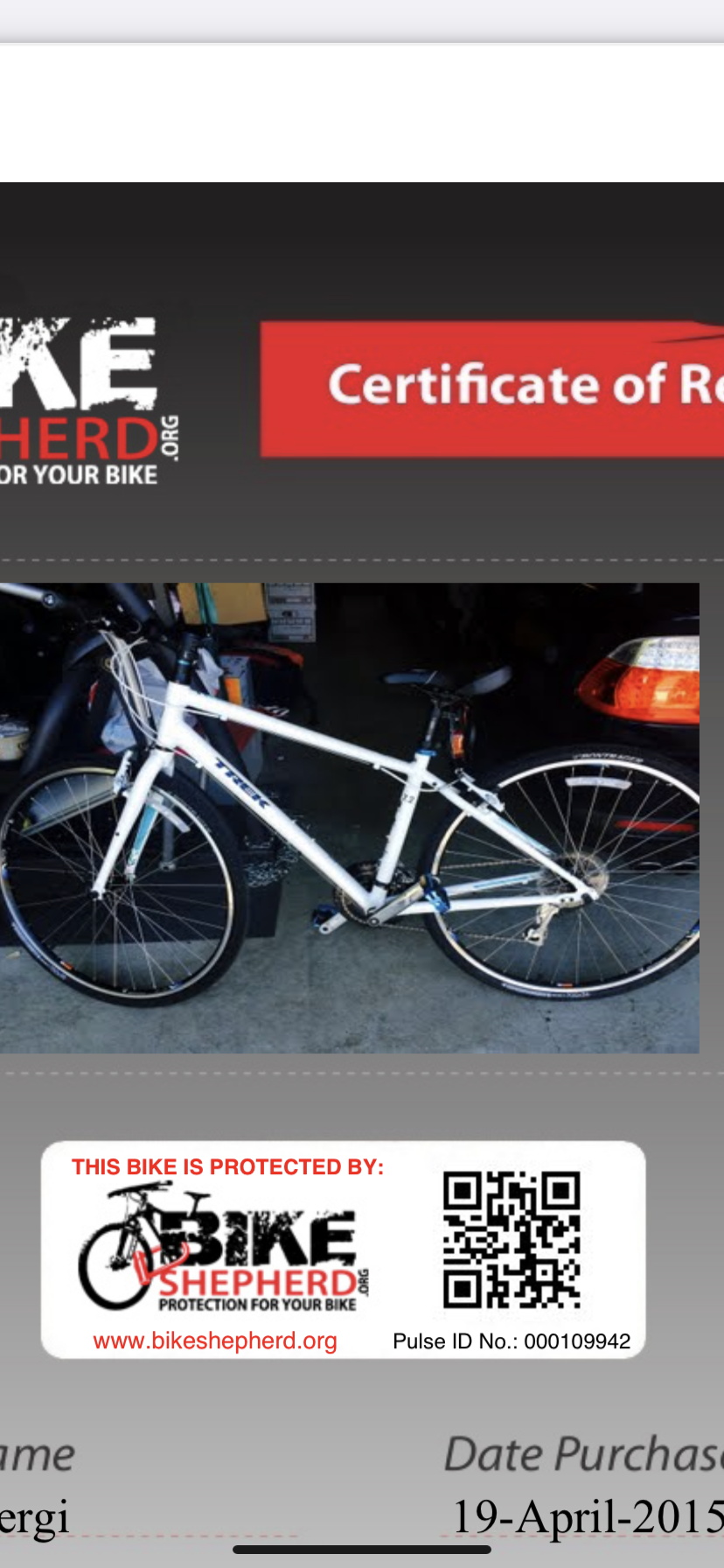 2015 Trek 7.2 FX White