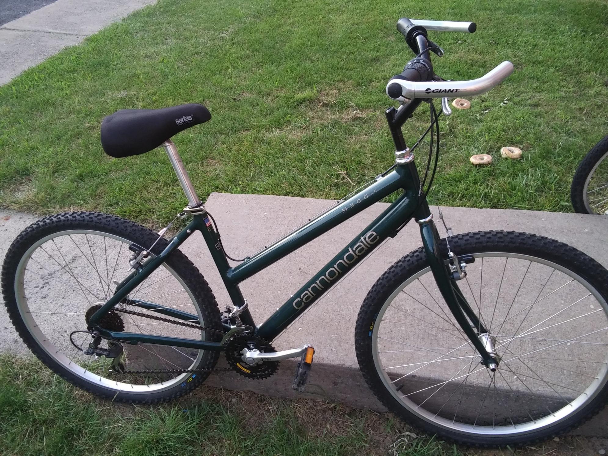 1997 Cannondale 16 inch Green and Black
