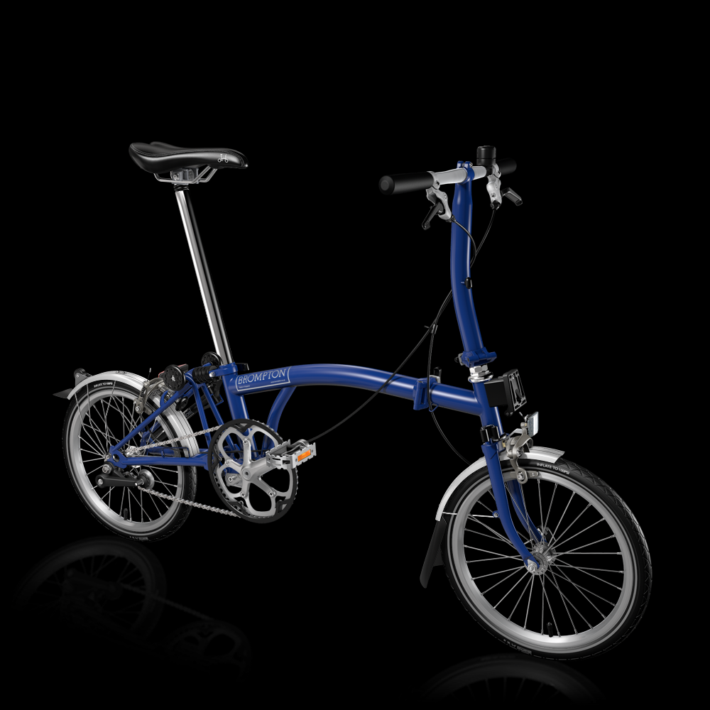 Brompton Bicycle S type single speed with fenders  Blue