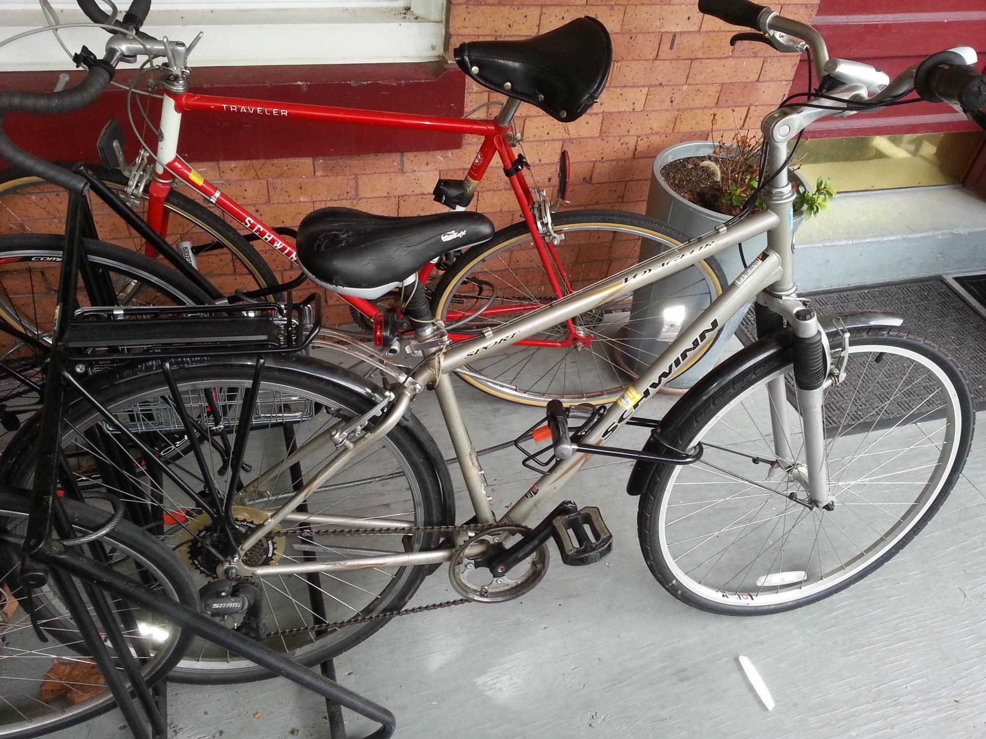 Schwinn Voyageur Silver or Gray, Black, and Yellow or Gold