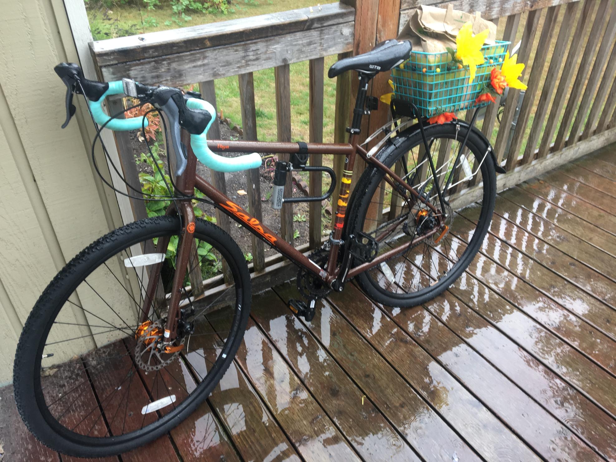 2017 Salsa Vaya Claris Brown, Orange, and Teal