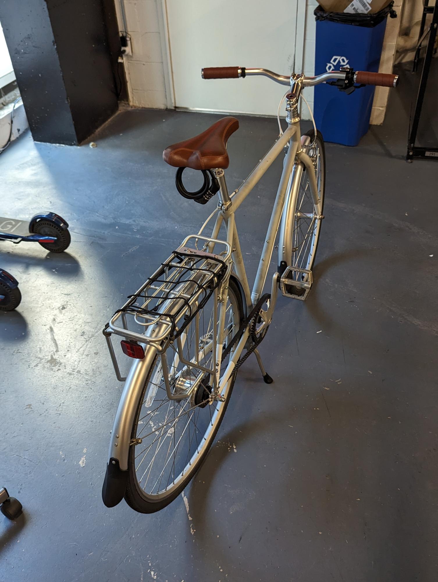 2022 Brilliant Bicycle L-Train Silver, gray or bare metal