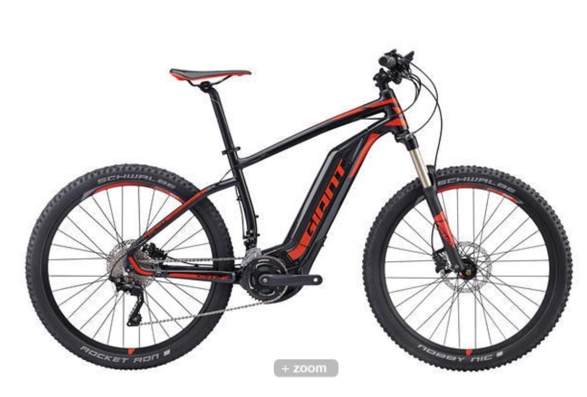 2018 Giant Dirt E+ 1 Black and Red