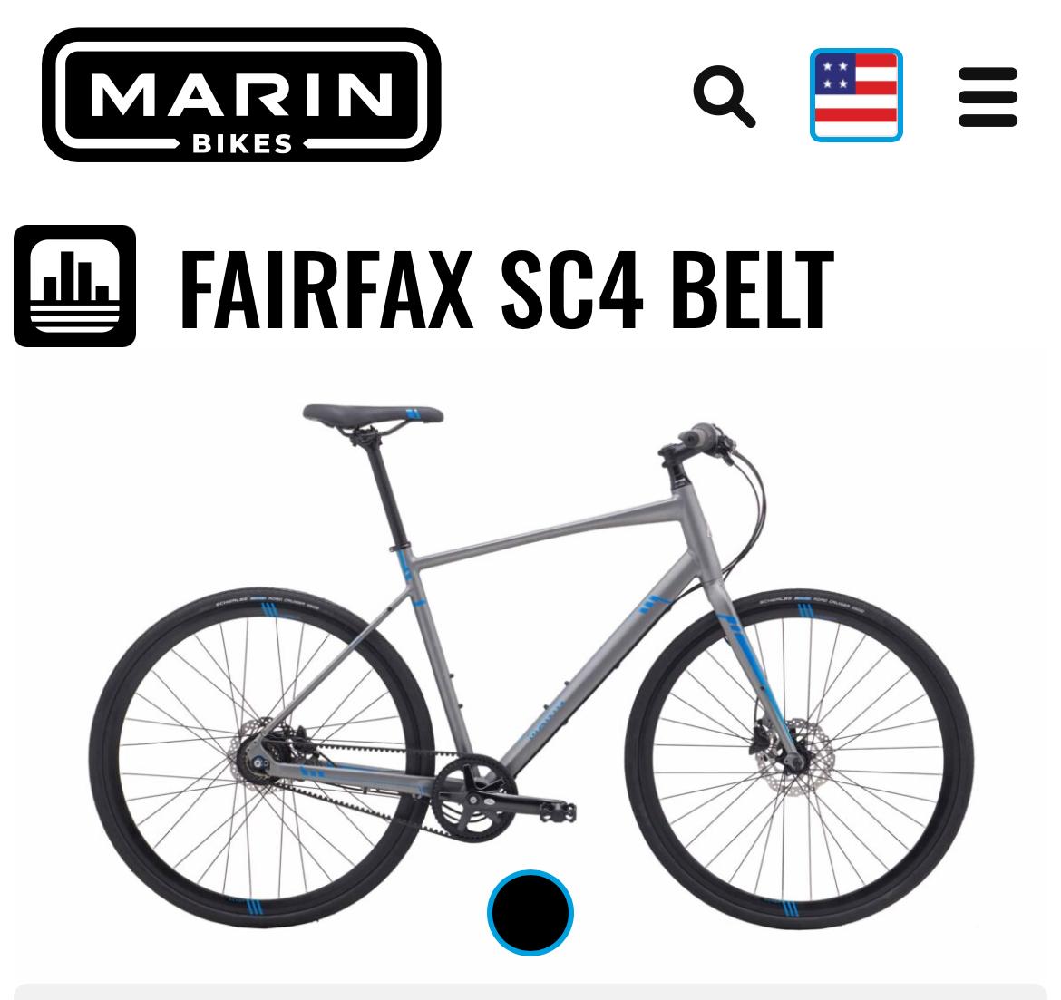 2021 Marin Bikes Sc 4 Belt Silver, gray or bare metal and Blue