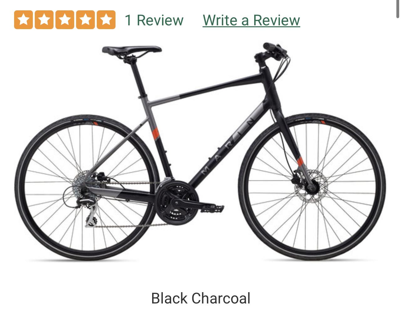 2022 Marin Bikes Fairfax 2 Black and Silver, gray or bare metal