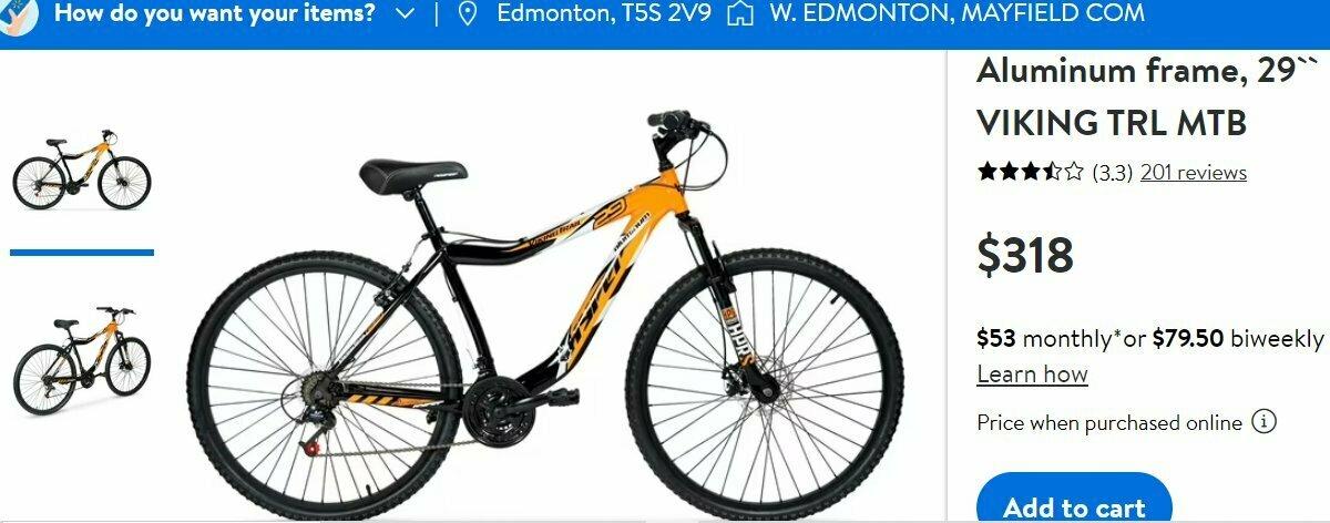 2024 Hyper viking trail mountain bike Green, Orange, and Black