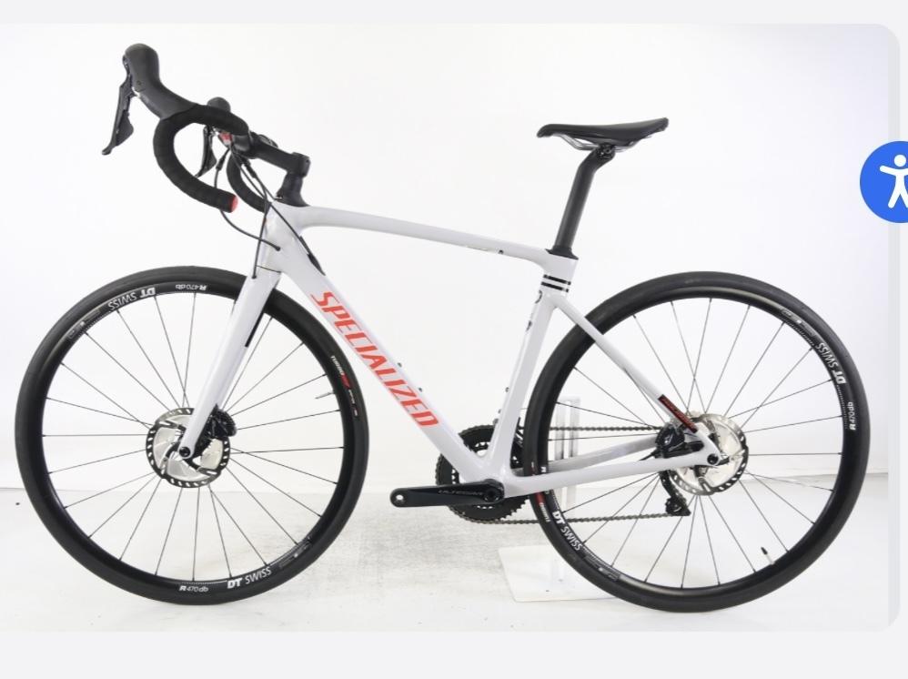 2020 Specialized Roubaix Comp Silver, gray or bare metal and White