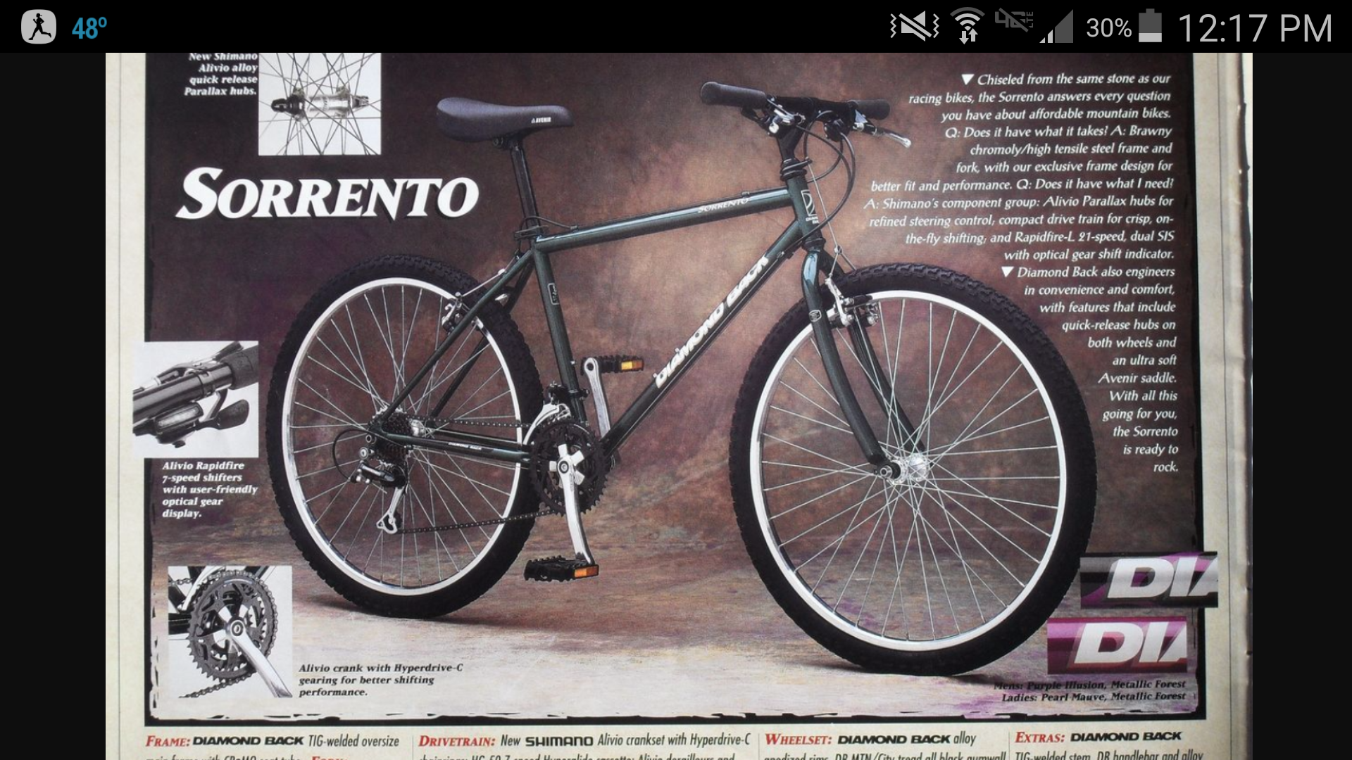 1997 Diamondback Sorrento Green