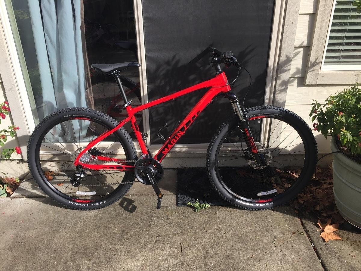 2018 Marin Bikes Rock Spring 1 Red and Black
