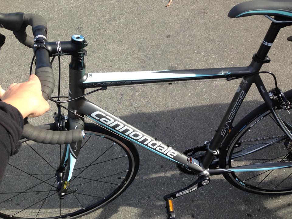2013 Cannondale Synapse 5 105  Silver or Gray and Teal