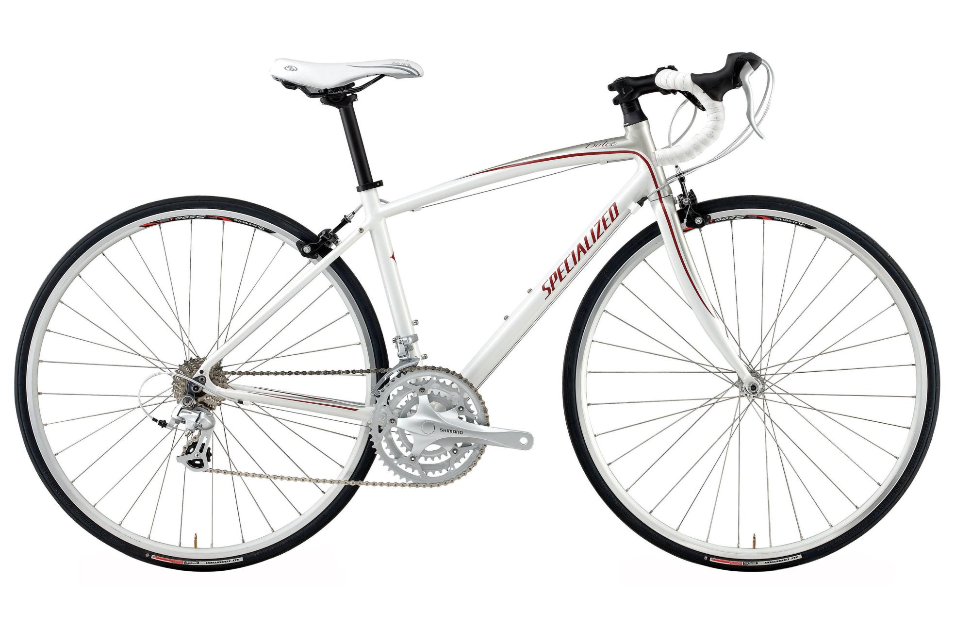 Specialized Dolce Comp White, Silver or Gray, and Red