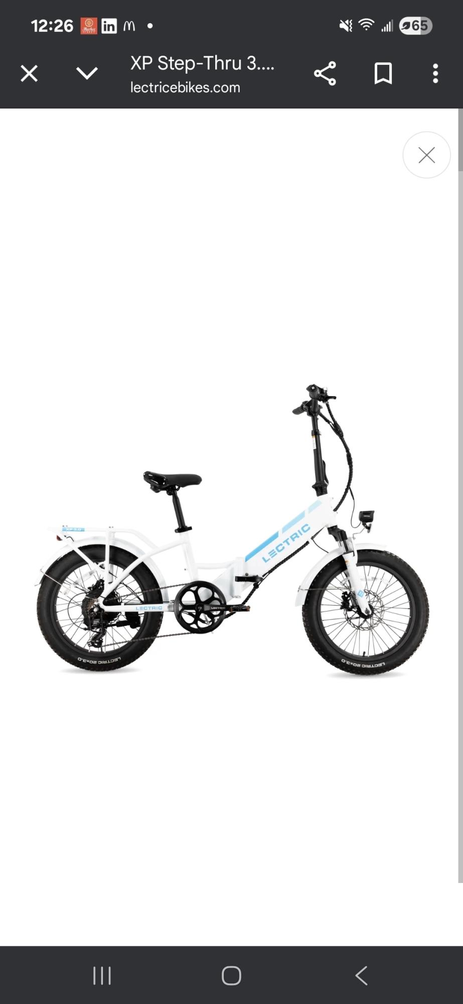 Lectric eBikes XP 2.0 I believe White and Teal