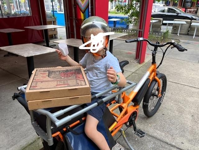 2021 Yuba eKombi 5 cargo bike (rear storage) Orange