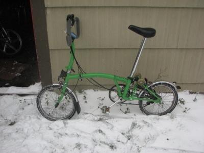 Brompton Bicycle P6LA, P-type bars  Green