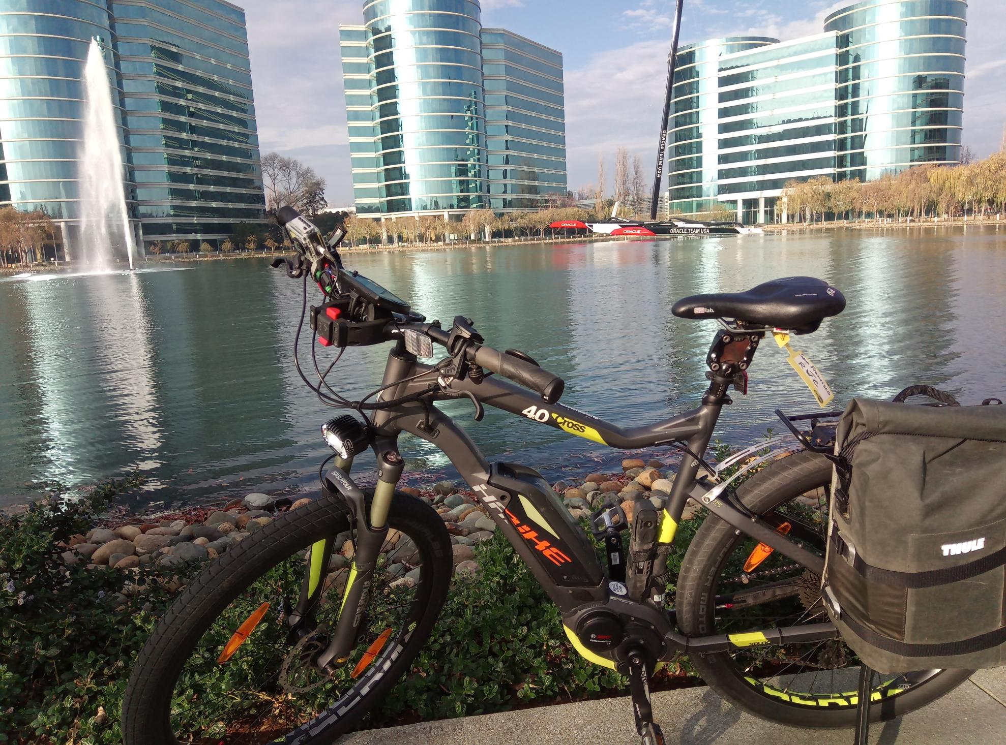 2017 Haibike Cross 4.0 Silver or Gray and Yellow or Gold
