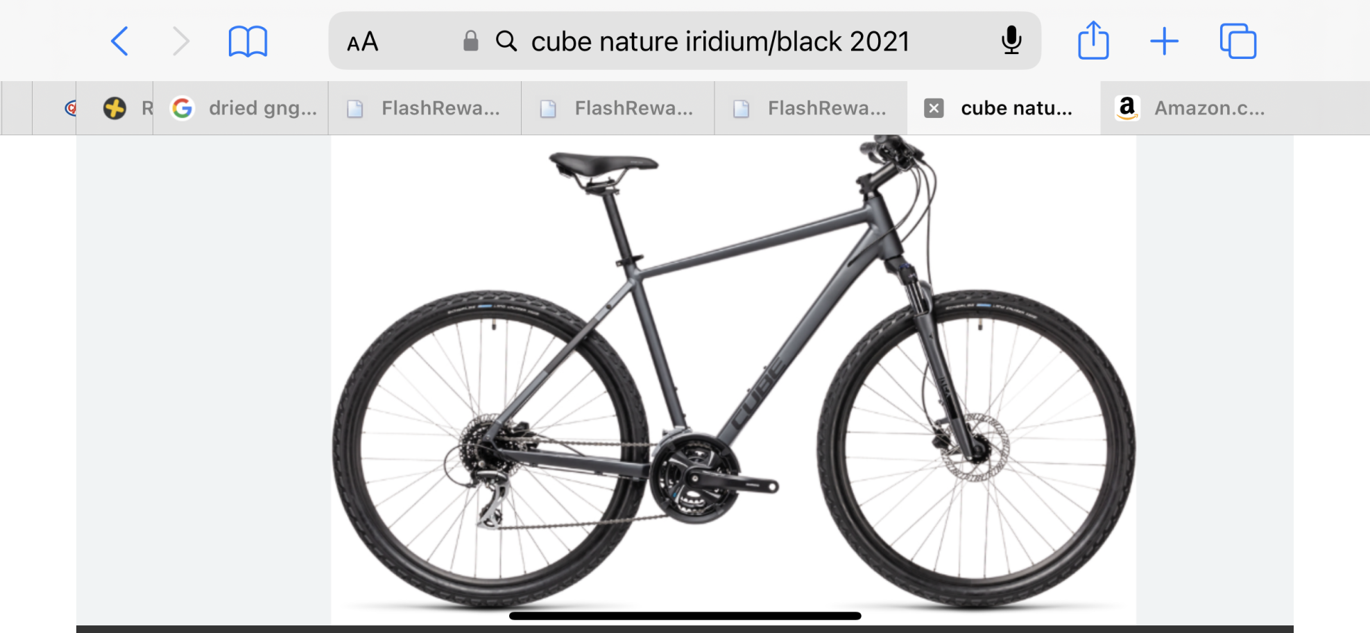 2021 Cube Nature Iridium/ 54cm/Medium Black