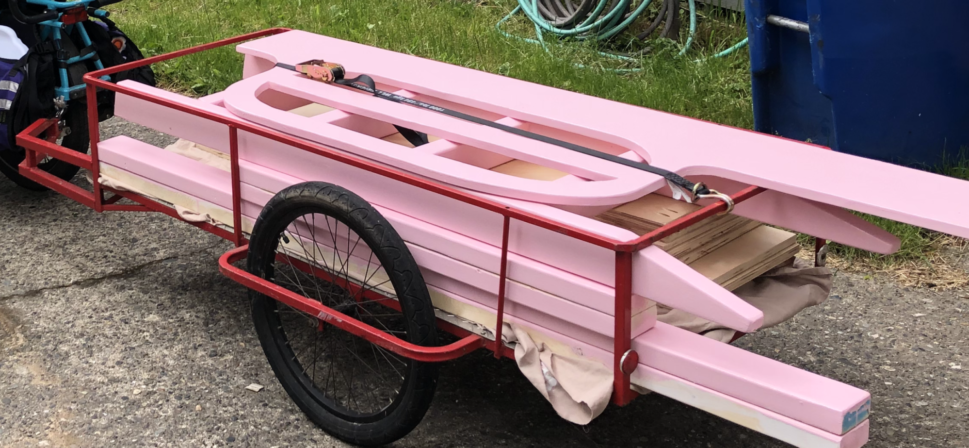2010 Haulin Colin Model One bike trailer Red