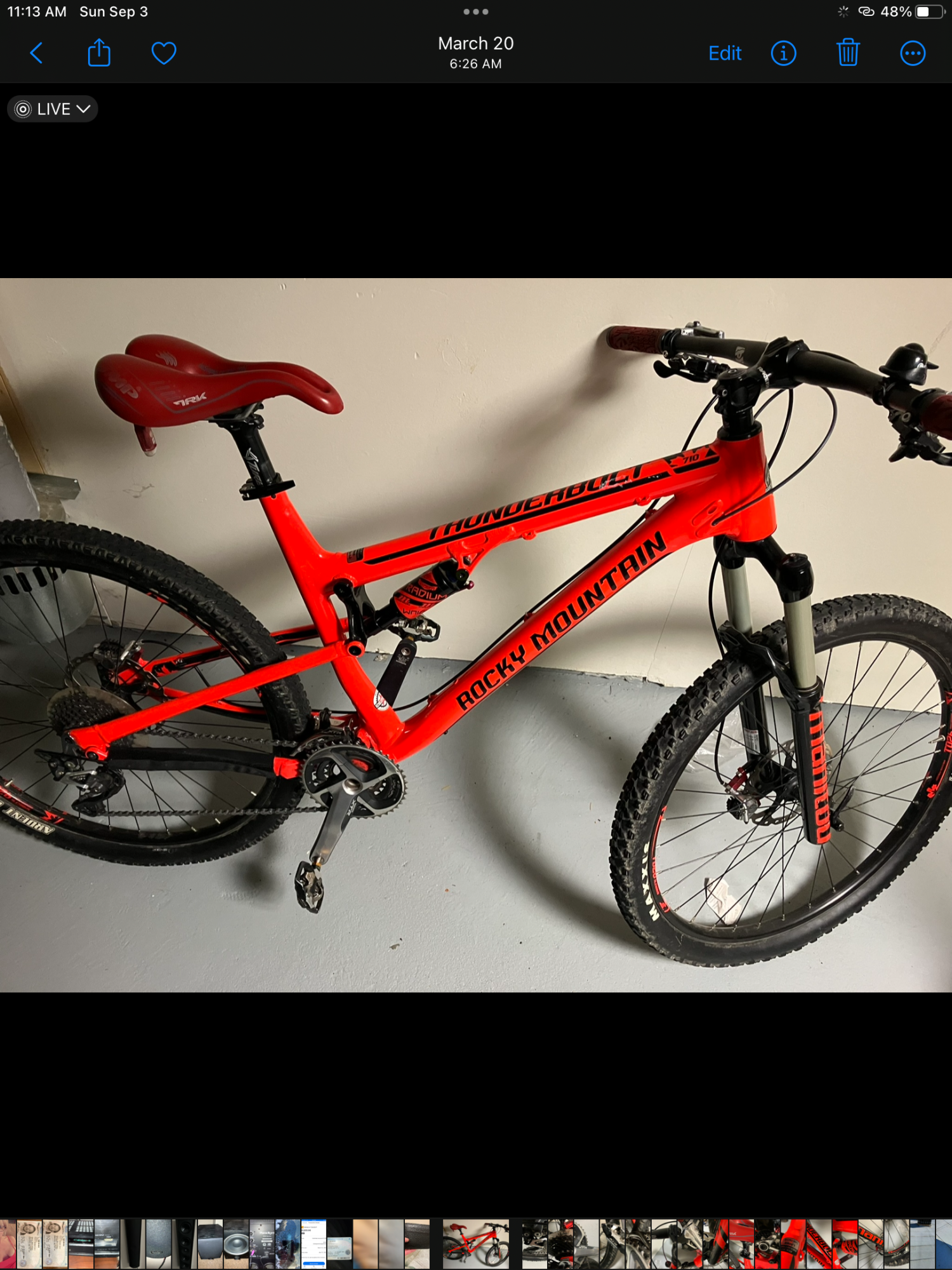 2015 Rocky Mountain Bicycles thunderbolt 710 Red