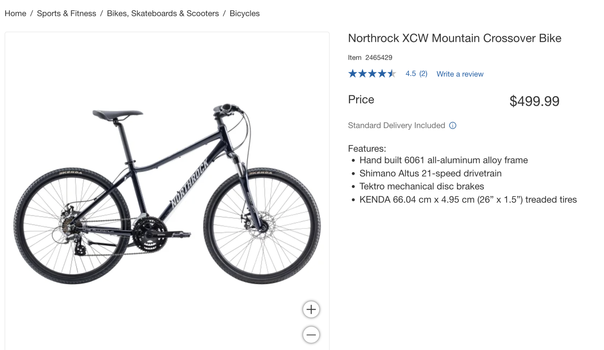 2025 Northrock Mountain crossover - Diamond 6061 Alloy Black
