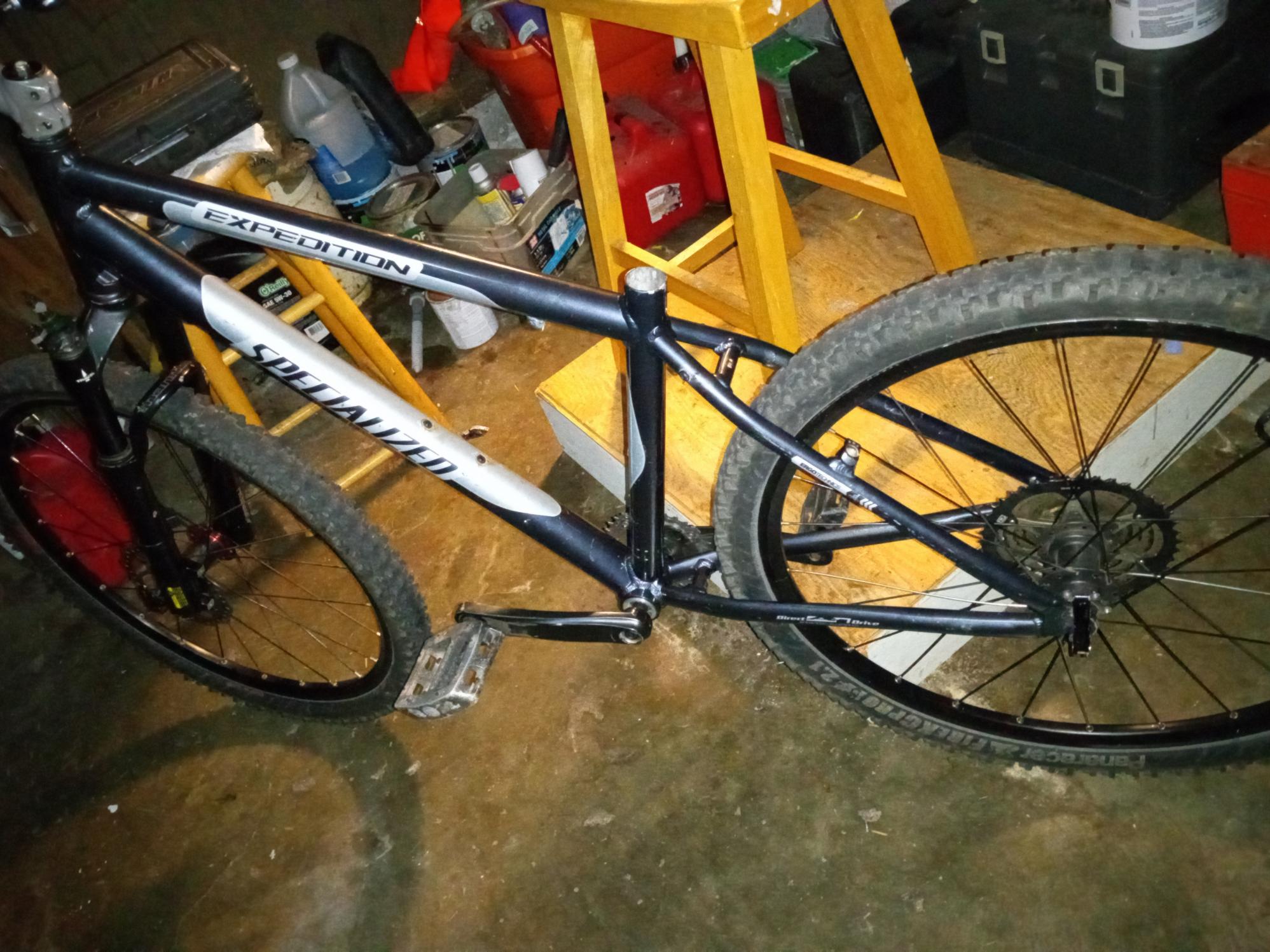 Specialized Expedition Blue and Silver, gray or bare metal