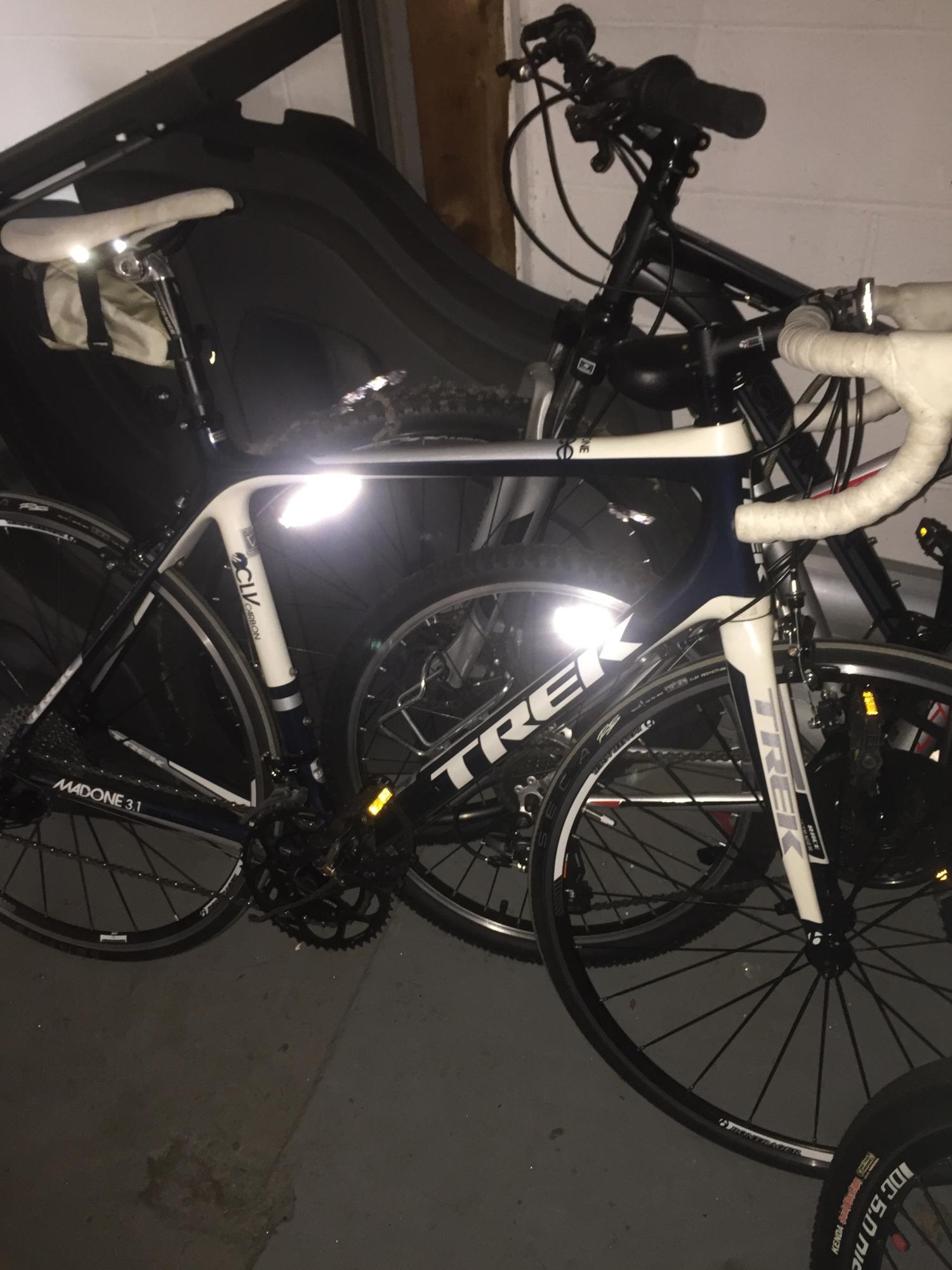 Trek Madone 3.1 Blue, White, and Silver or Gray