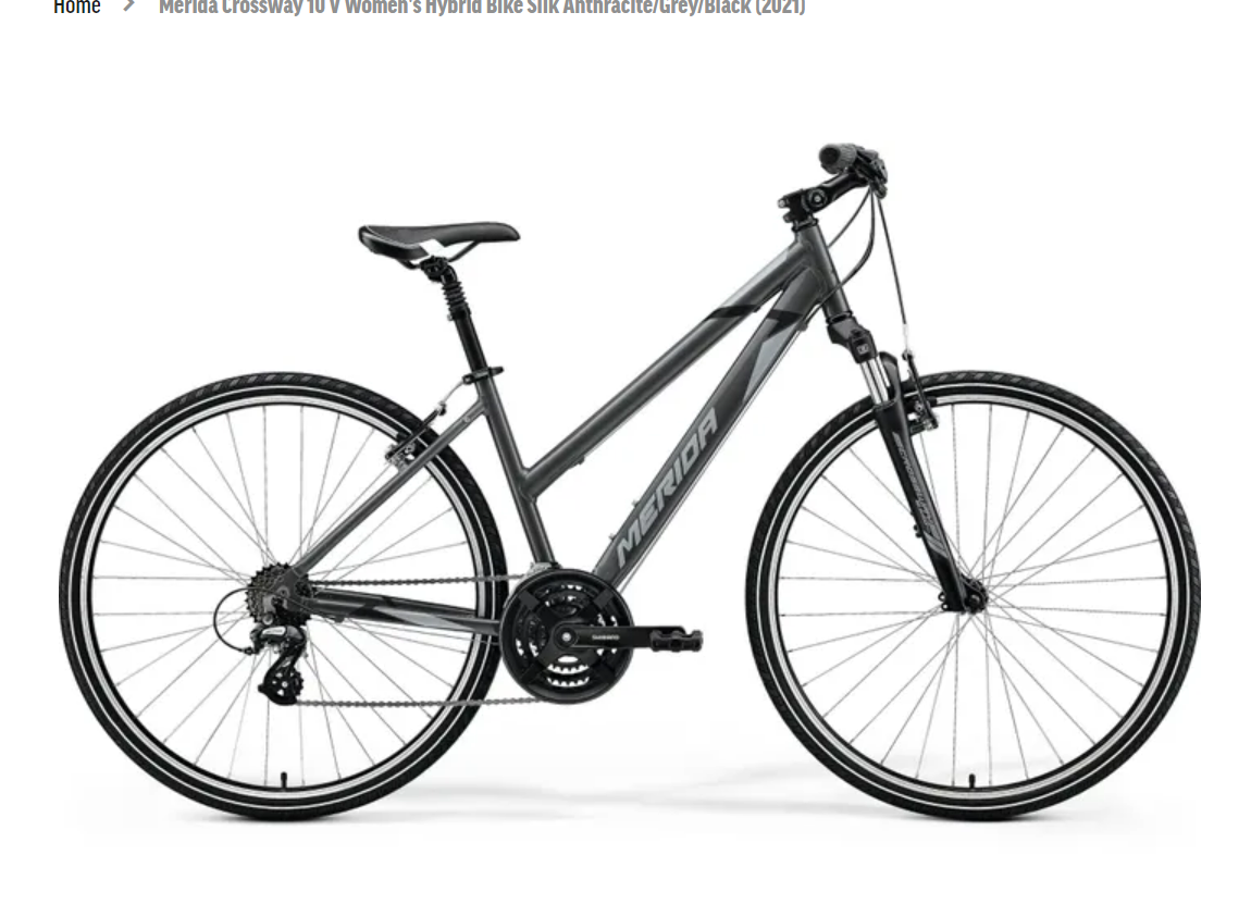 Merida Bikes Merida21 Crossway 10 V SM Silk Anthra... Silver, gray or bare metal and Black