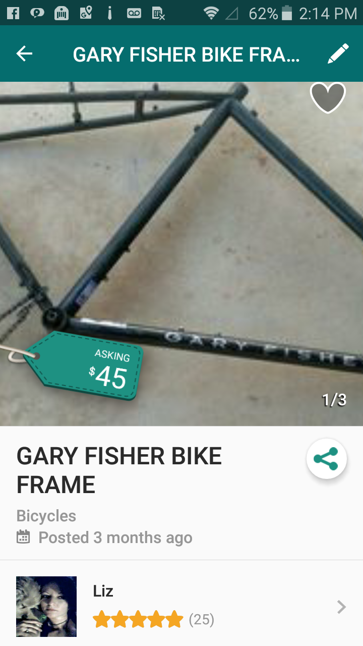 Gary Fisher Black and Silver or Gray