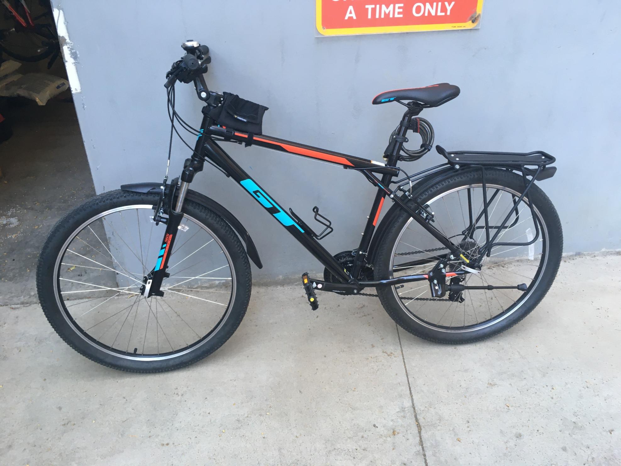 GT Bicycles Palomar Black, Red, and Teal