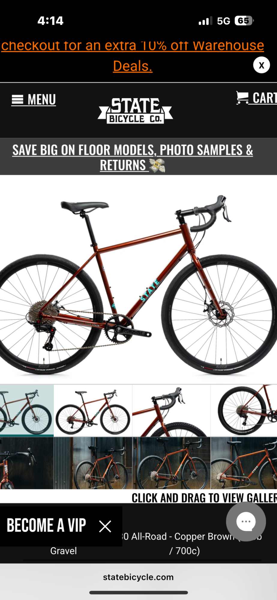 2025 State Bicycle Co. 4130 all-road Brown