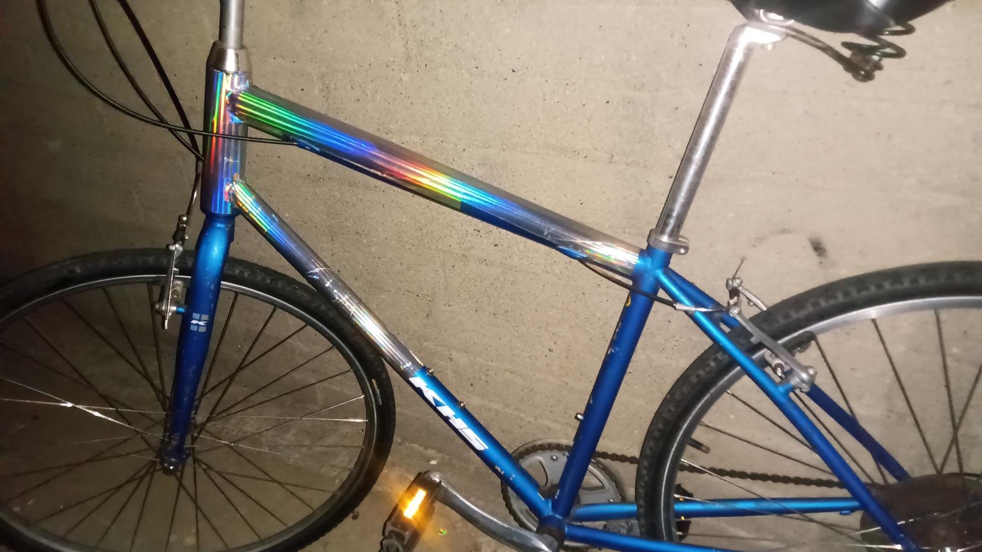 KHS Bicycles Eastwood Blue and Stickers tape or other cover-up