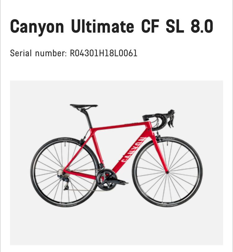 2019 Canyon bicycles Ultimate CF SL 8.0 Red