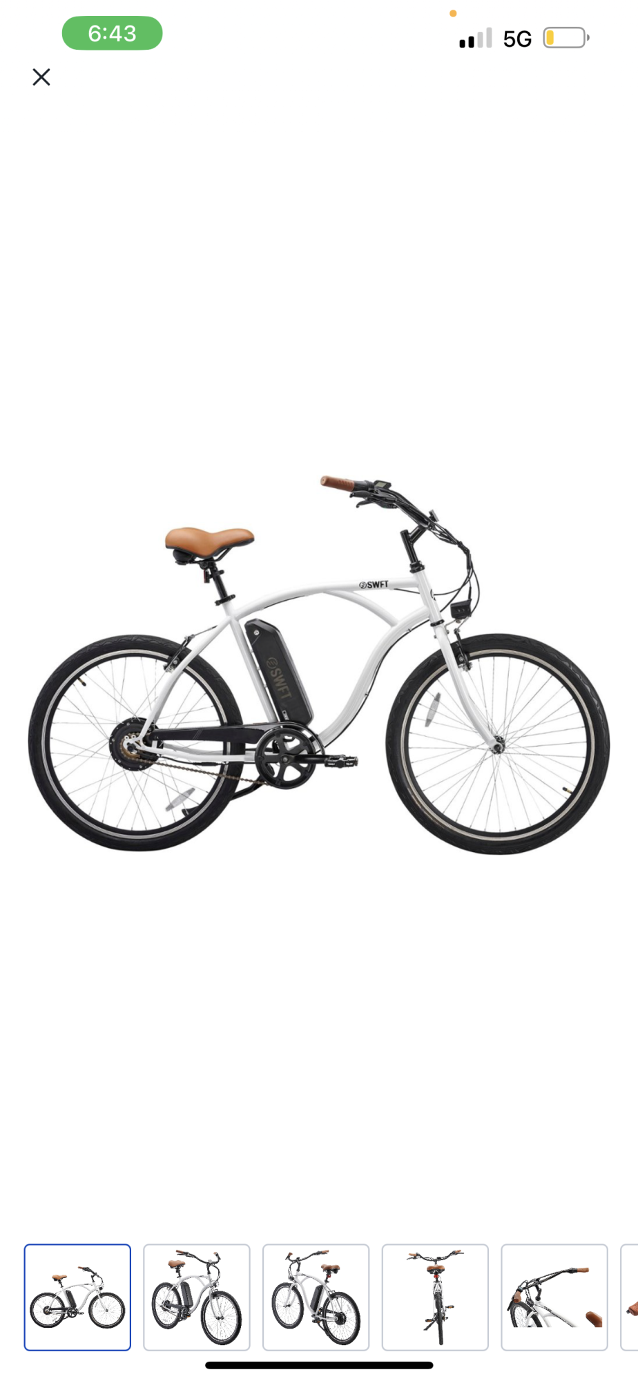 2023 Lectric eBikes SWFT fleet e-bike w/ 37.2m max opera... White